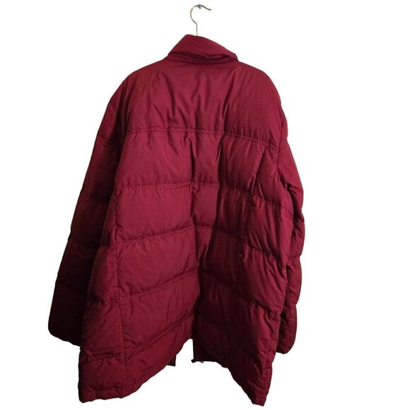 L.L. Bean Vintage Full Zip Brick Red Down Puffer Jacket Pockets Size XXL Tall - Picture 2 of 7